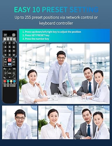 Miniatura 7 de FEELWORLD Cámara 4K PTZ AI Auto-Tracking, zoom óptico 10X USB3.0 LAN HDMI Cámara de transmisión en vivo para Iglesia Videoconferencia Trabajos de