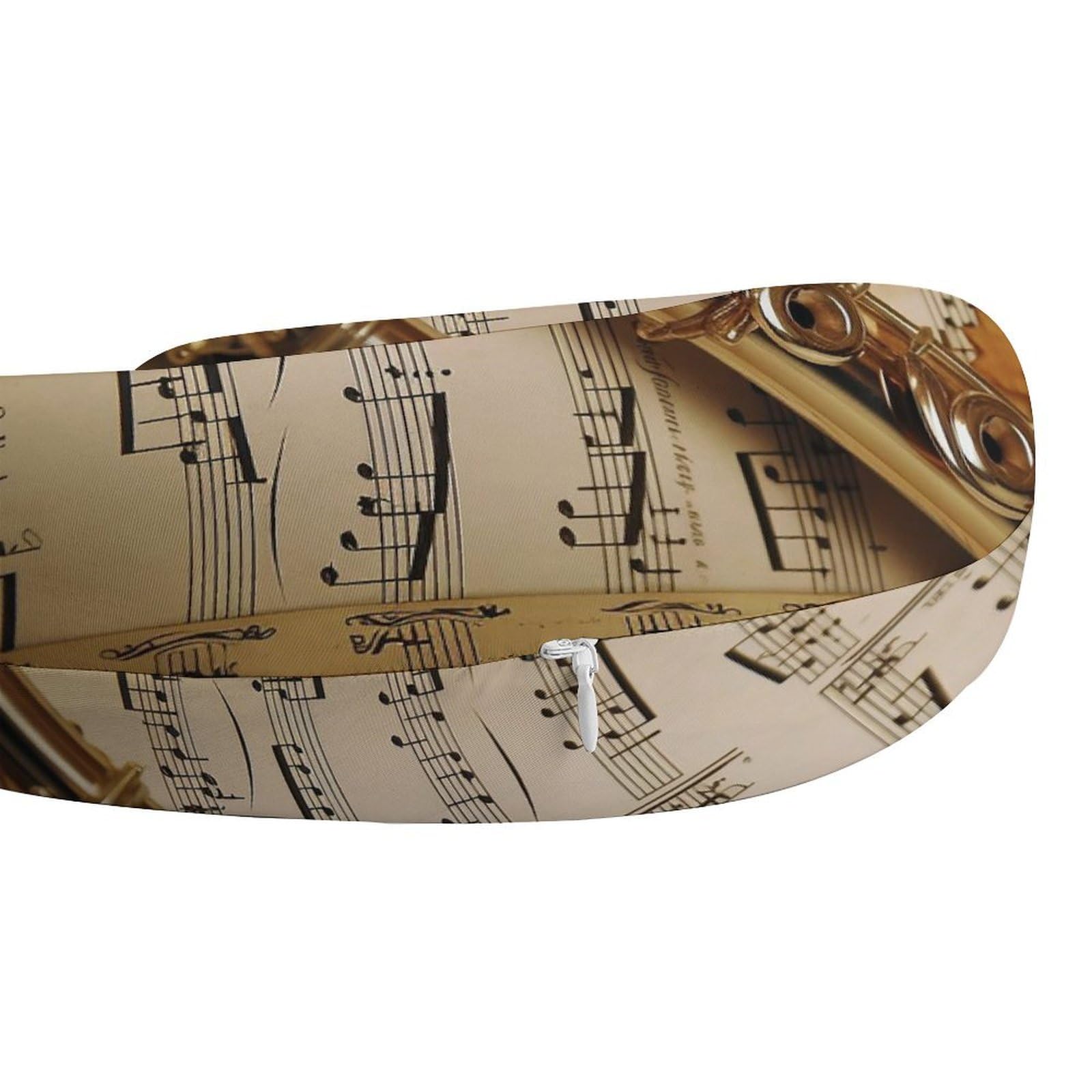 Flöten-Musik-Reisekissen, bequemes Reise-Nackenkissen, U-Form, Stützkopf, um Müdigkeit zu lindern, tragbare Kissen, geeignet für Flugzeuge, Züge, selbstfahrende Autos