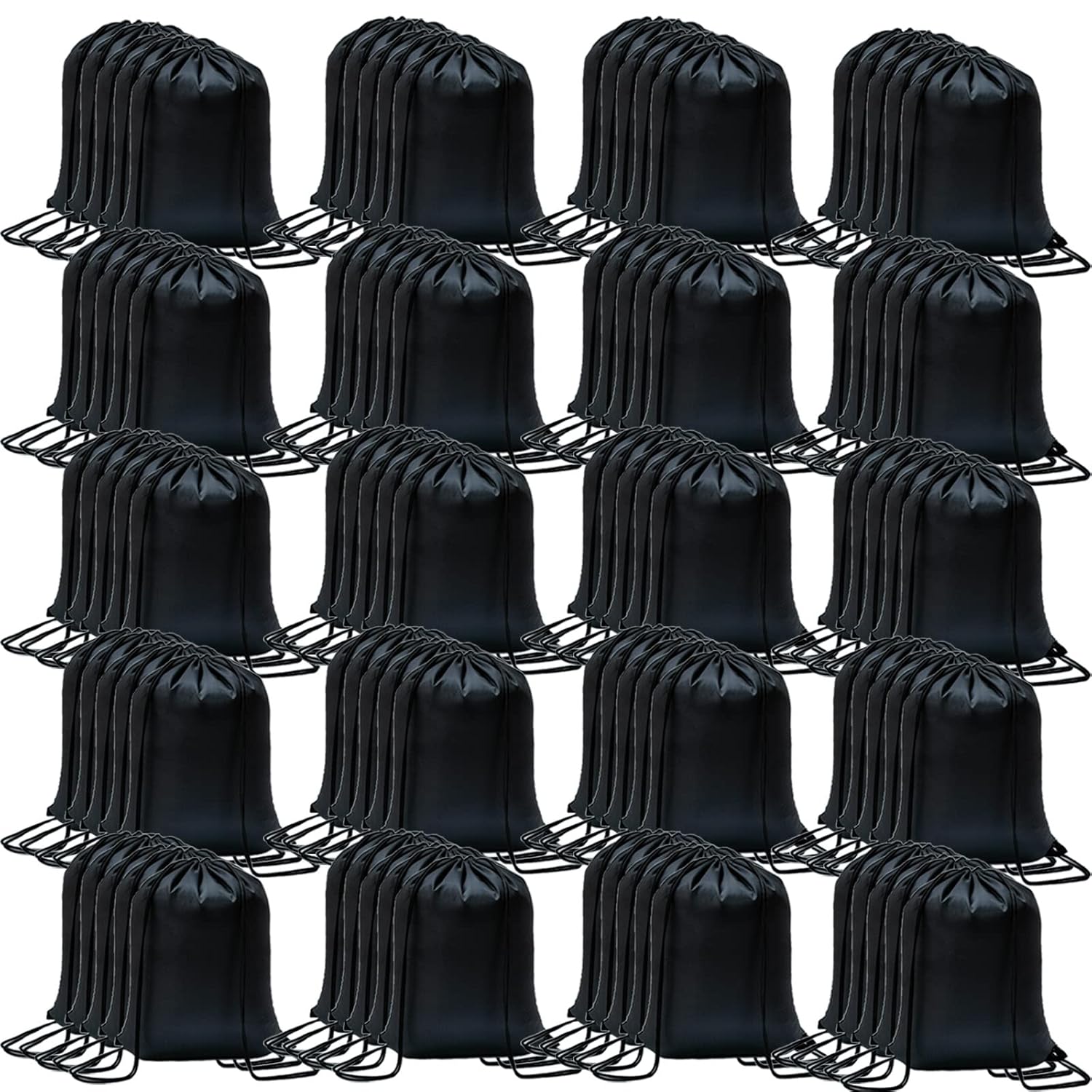 CAIHONG 100 Pack Drawstring Backpack Bulk Drawstring Bags Cinch Sack for Gym Yoga Shopping Sports Hiking or Gifts