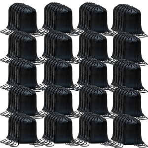 CAIHONG 100 Pack Drawstring Backpack Bulk Drawstring Bags Cinch Sack for Gym Yoga Shopping Sports Hiking or Gifts