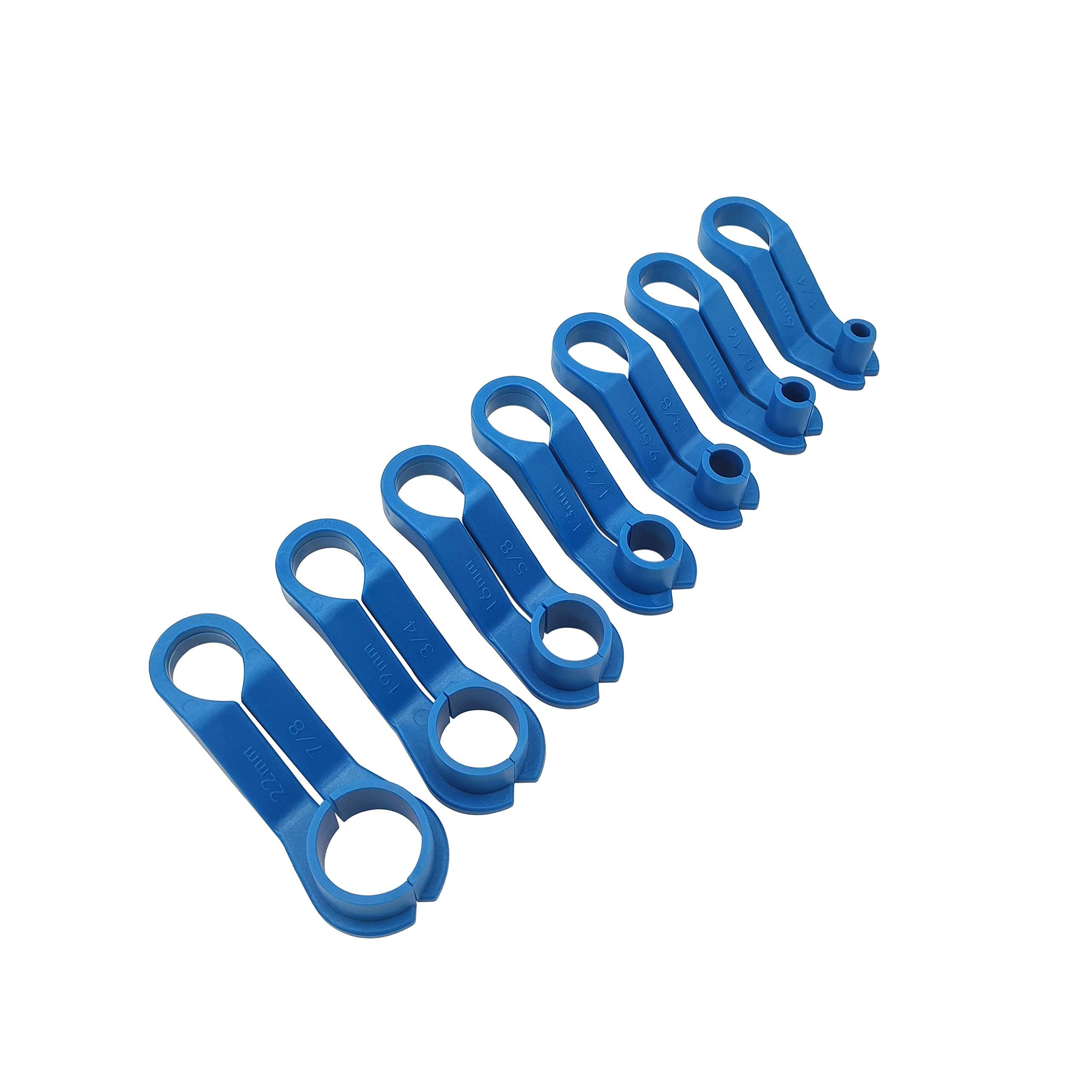 ZKTOOL 7 PZ Set di Attrezzi per scollegare la Linea del Carburante AC per la Maggior Parte delle Ford/GM/Chrysler/Mazda, 1/4 5/16 3/8 1/2 5/8 3/4 7/8 Pollici