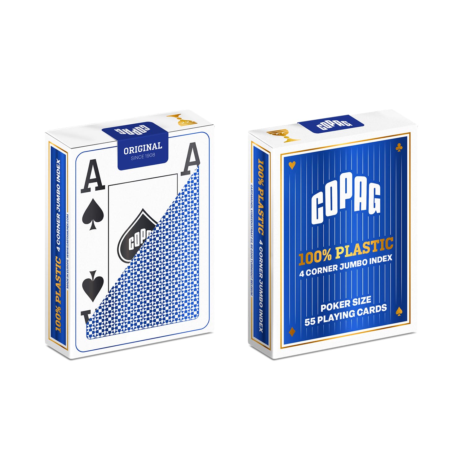 Copag Playing Cards Poker Size Jumbo Index Single Deck (Blue Back)