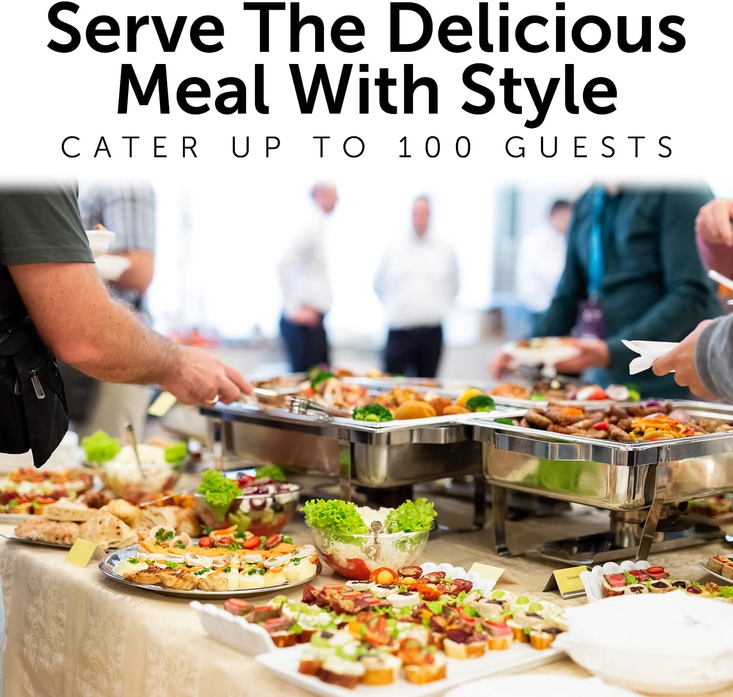 BESTYTY White Plastic Plates 100-pack 9 inch Dinner Plates for Party, Dessert Plates Appetizer Plates For Weddings Disposable, Reusable, Microwavable