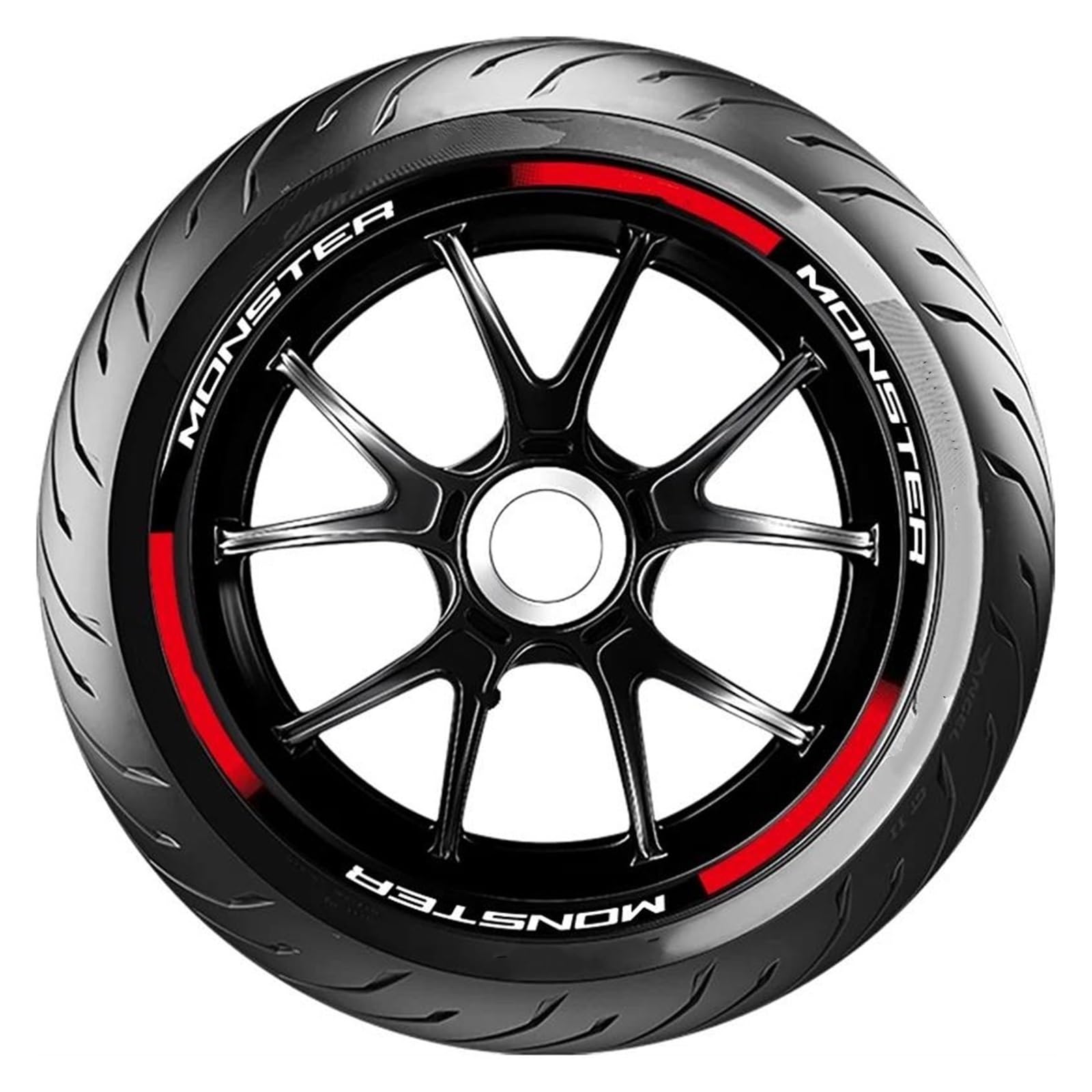 Motorcycle Wheel Sticker Stripe Reflective Rim for Ducati for Monster 937 950(Color1)