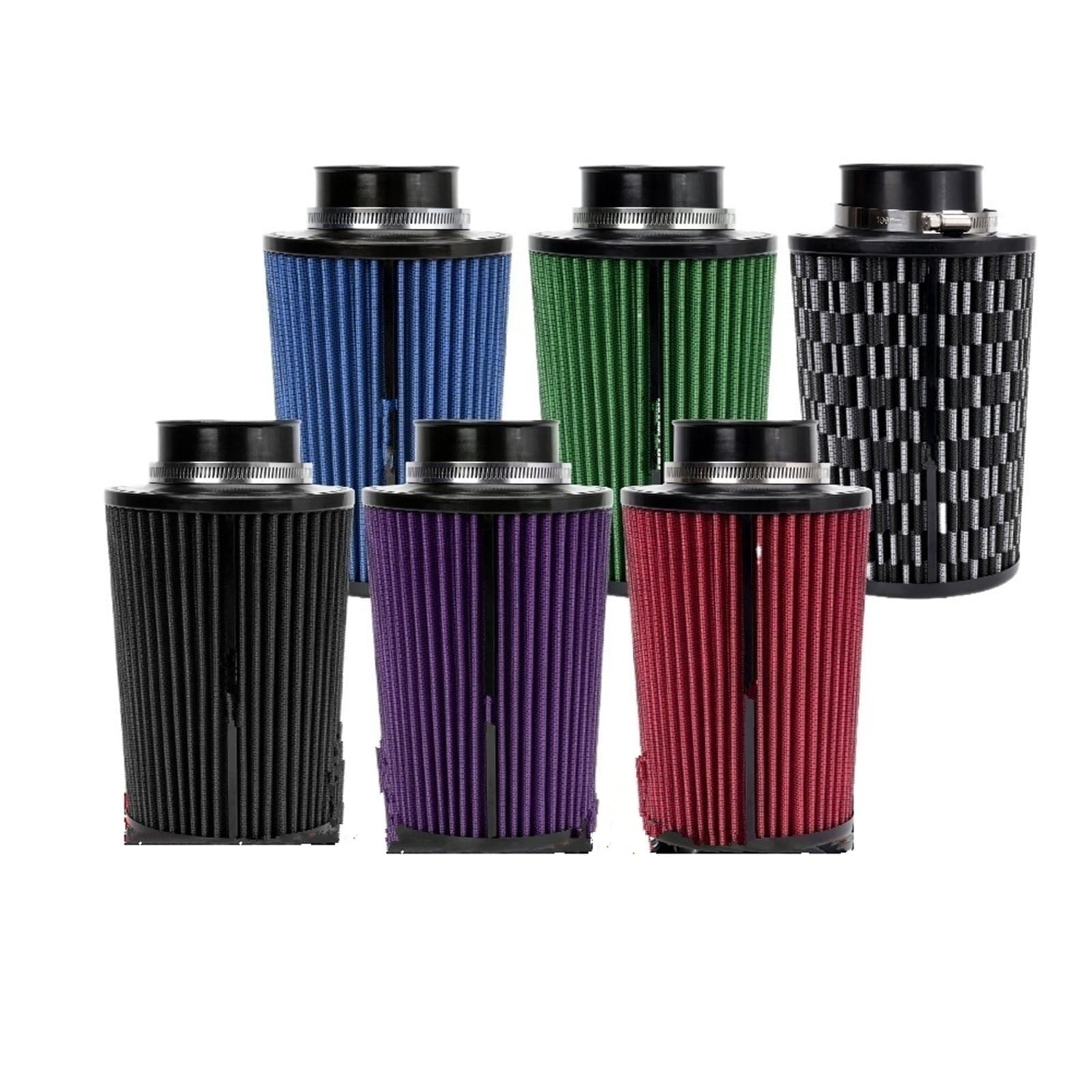 Filtr powietrza samochodu 76MM samochodowy filtr dolotowy zimnego powietrza zestaw indukcyjny Cleaner filtr powietrza samochodowego Sport Power Mesh stożek wysoki przepływ OFI207(Carbon pattern)