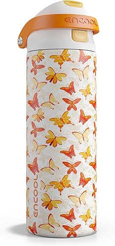 Miniatura 58 de ENCOOL - Botella aislante para agua, acero inoxidable con pajilla, mantiene el frío, tapa abatible de un solo toque, sin Bisfenol A, a prueba de
