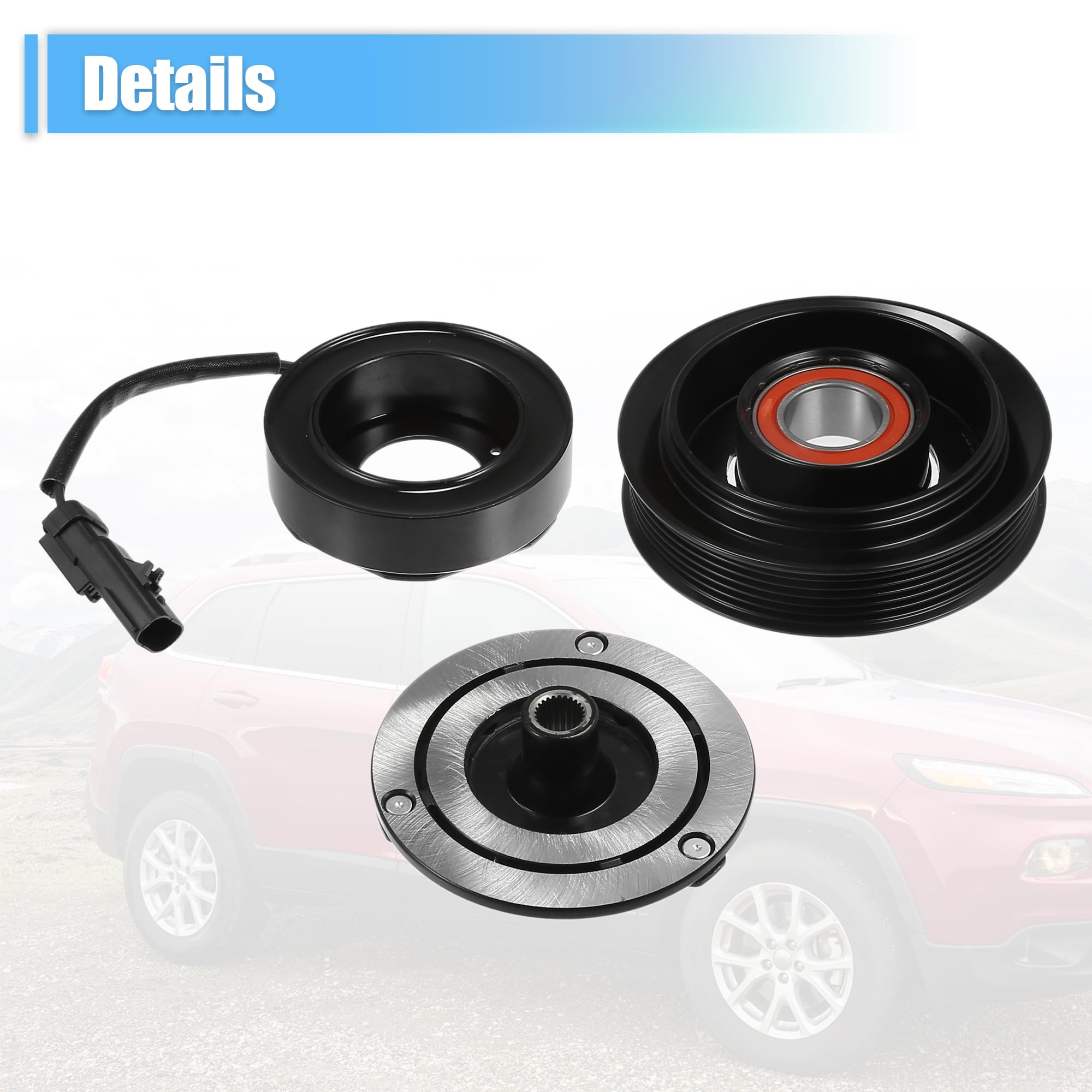 QUARKZMAN 1 Set Frizione Compressore A/C per Jeep Cherokee Wrangler Tj 2006