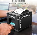 MUNBYN Thermal Receipt Printer, 80mm POS Printer with USB/LAN Ports Auto Cutter, Supports ESC/POS Command