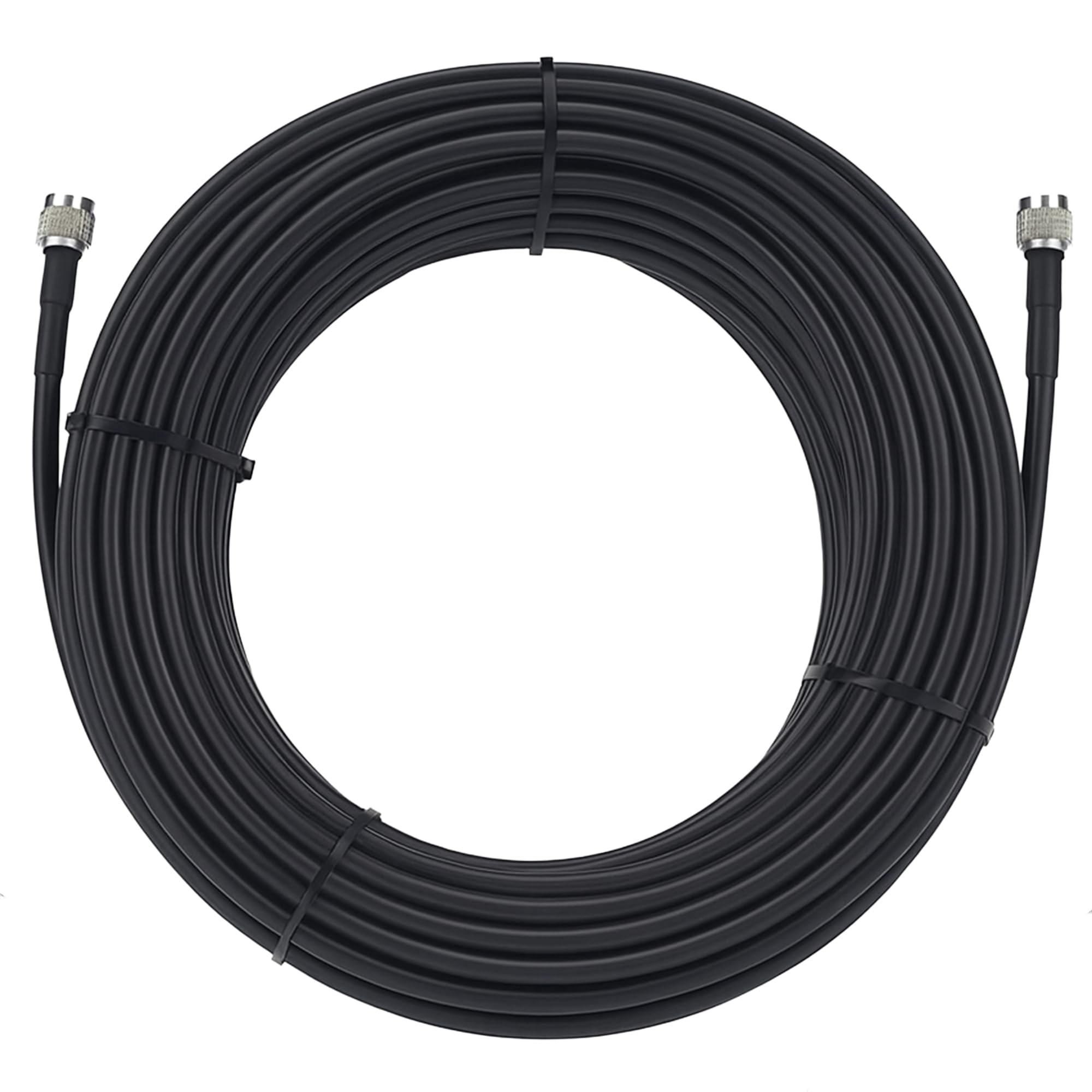 Bolton400 -LMR®400 Equivalent Coaxial Cable 100ft - Heavy Duty Ultra Low Loss Coax Cable 50ohm - N Male to N Male - 100 feet Black - for Home and Commercial Signal Booster Installation