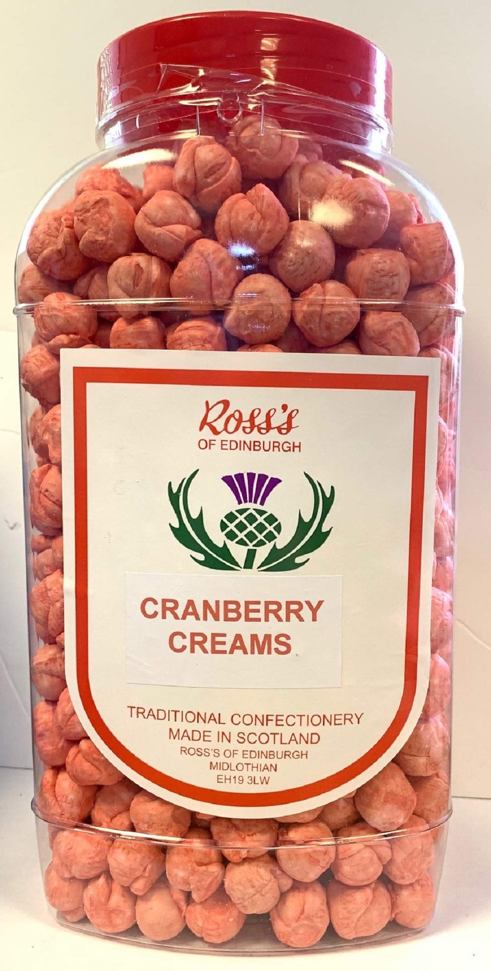Ross's of Edinburgh Cranberry Flavour Creams Jar 2.25 kg
