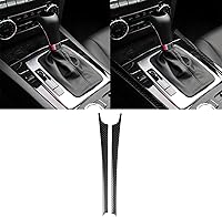 Vista 31 de para Mercedes-Benz Clase C W204 2007-2013 Consola Central de Fibra de Carbono Suave Real Panel de Cambio de Marchas Kit de Cubierta Envolvente