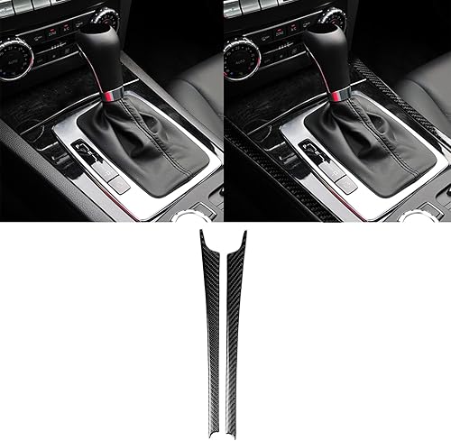 Miniatura 31 de para Mercedes-Benz Clase C W204 2007-2013 Consola Central de Fibra de Carbono Suave Real Panel de Cambio de Marchas Kit de Cubierta Envolvente