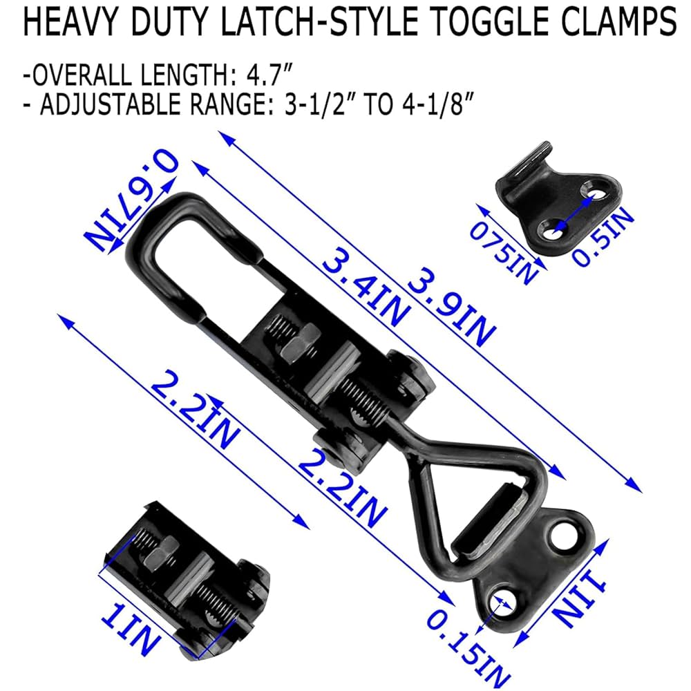Accessbuy Toggle Latch Clamp,U Bolt Quick Release Toggle Latch,360Lbs