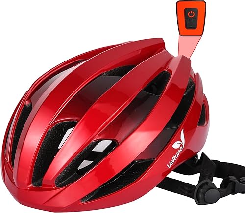 Casco de bicicleta con luz LED para adultos, casco ligero de bicicleta de carretera de montaña para mujeres, cascos de bicicleta con luz USB