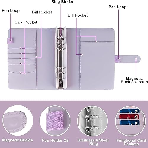 Miniatura 7 de 100 sobres desafío de ahorro de dinero, planificador de ahorro de dinero en efectivo sobre carpeta de presupuesto para ahorrar $5,050, manera fácil