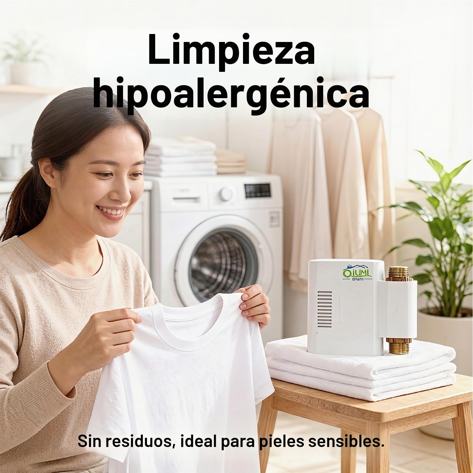 Instalación del calentador de agua inteligente del ozono del hogar, generador del ozono y tubería de agua fría especial para la lavadora