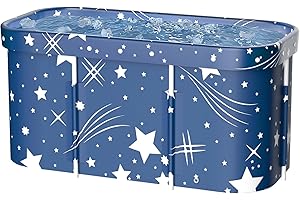Tina de baño adulto: Tina de baño portátil plegable y separada para...