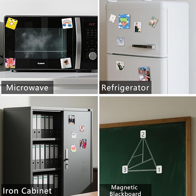 40 Imanes Sublimables Personalizados Cuadrados Blanco para Refrigerador miniatura 6
