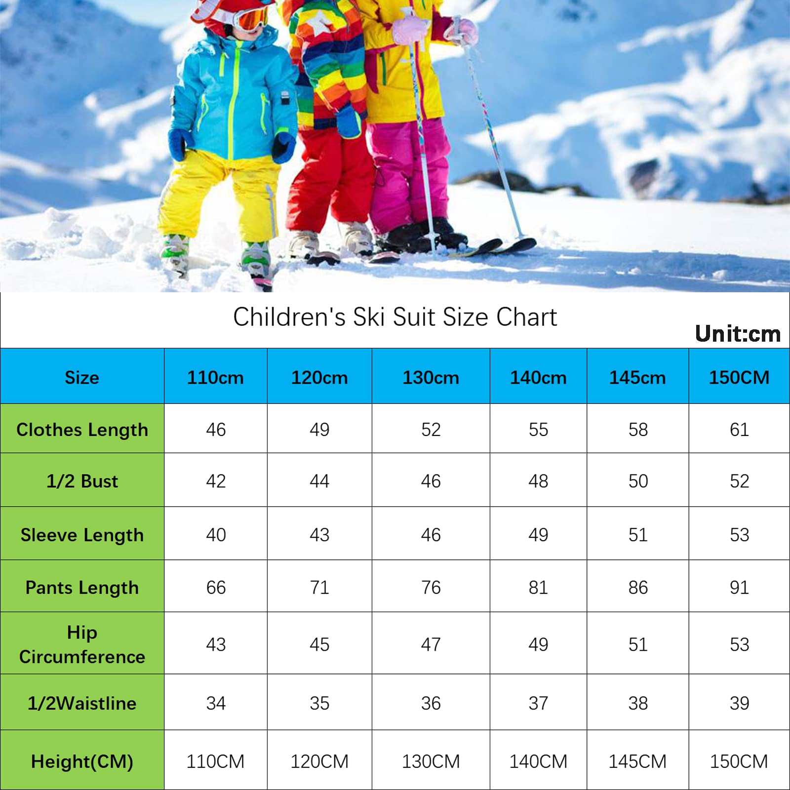 Kinder 2 teilig Skijacke,Outdoorjacke mit Kapuze,warme Skianzug anzüge,Schneeanzug,Jungen und mädchen Schneeoverall Snowboard Winteranzug Skihose Anzug,ski-bekleidungsset,Red,140CM