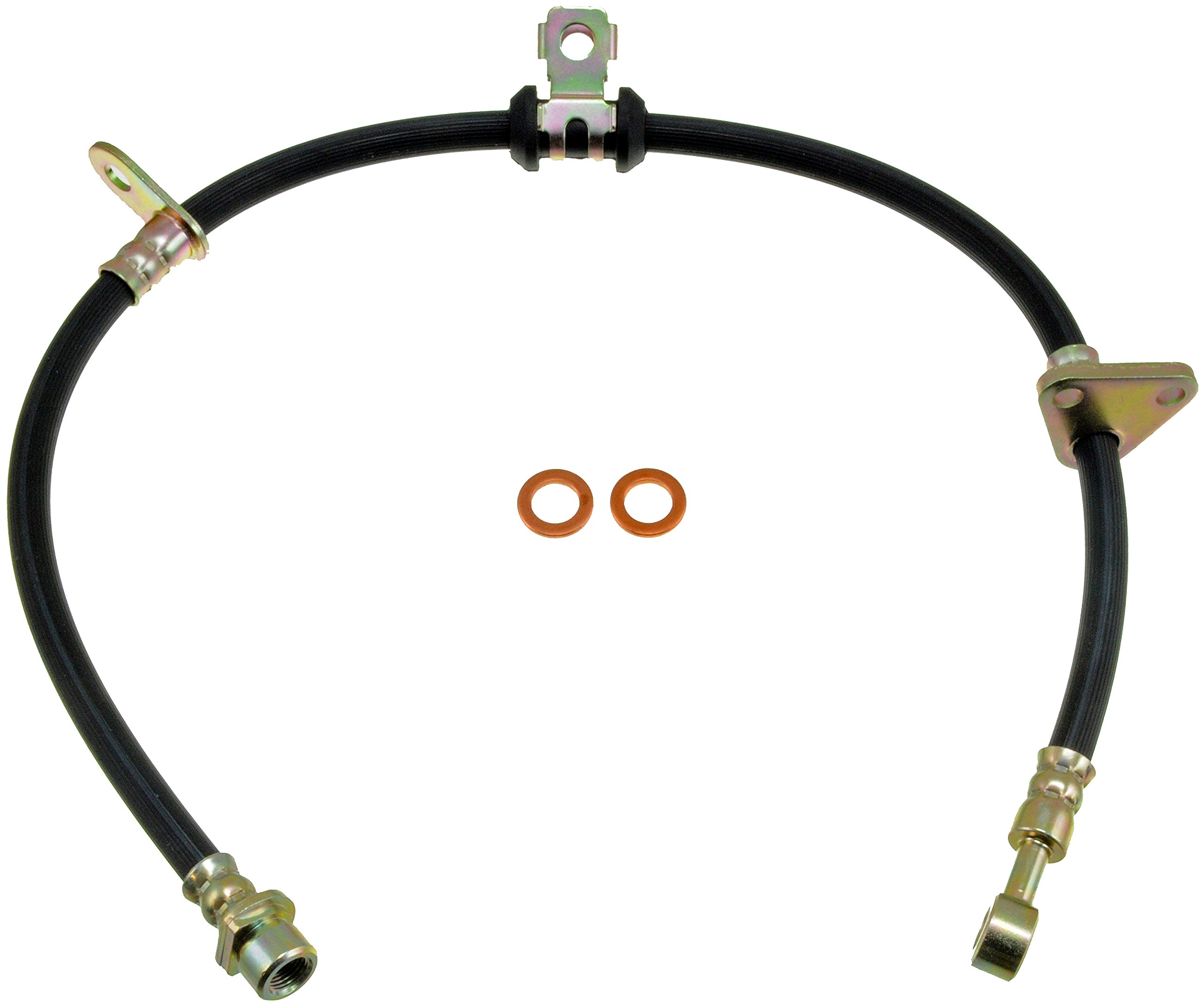 BRAKE HOSE - Brake Hydraulic Hose - Brake Line - Brake Hose - This automotive brake hydraulic hose was precision-engineered to match the fit, function and performance of the original brake hose on specific vehicles and positions to ensure safe, long-lasting durability as part of a complete brake repair. - Honda Accord 1989-86 - Dorman H38855 Front Driver Side Brake Hydraulic Hose Compatible with Select Honda Models