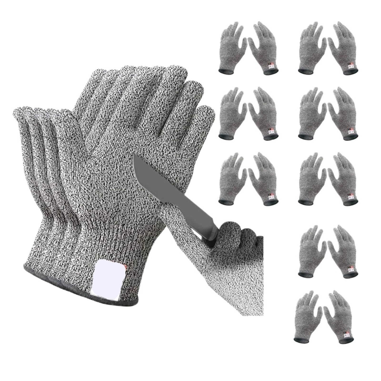 Genérico Guantes anticorte Cocina Jardinería Tejido Antiespinas Vidrio resistente al desgaste Corte de edificios(10pair L)