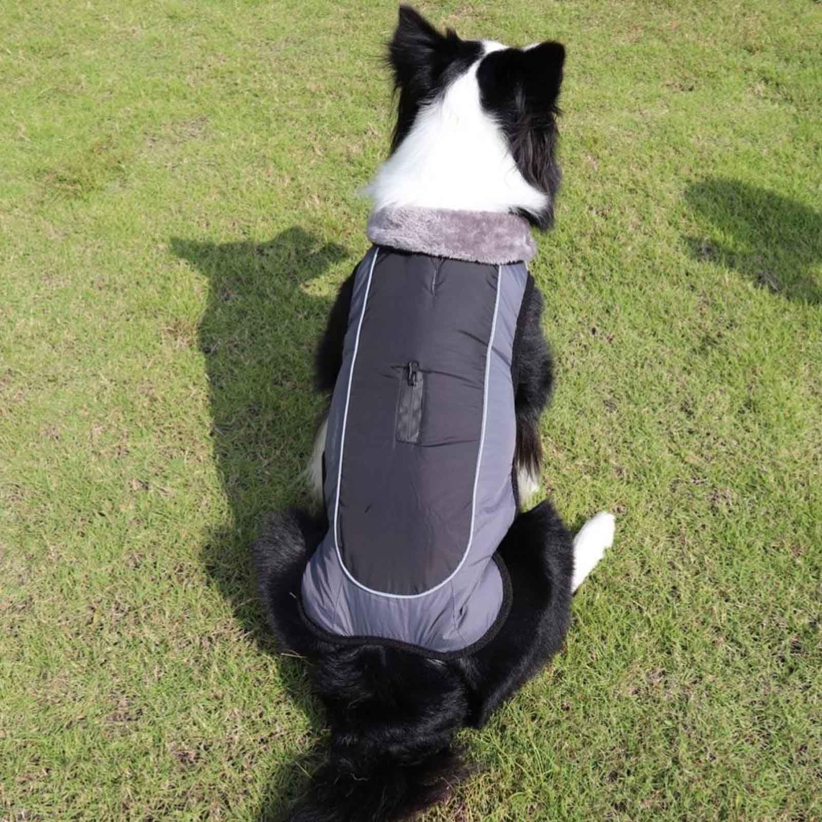 wasserdichte Hundemäntel, Winter Haustier Warme Jacken, Reflektierend Hundemantel, Warme Hundeweste, Für Kleine, Mittlere Und Große Hunde,Navy Blue,XXL