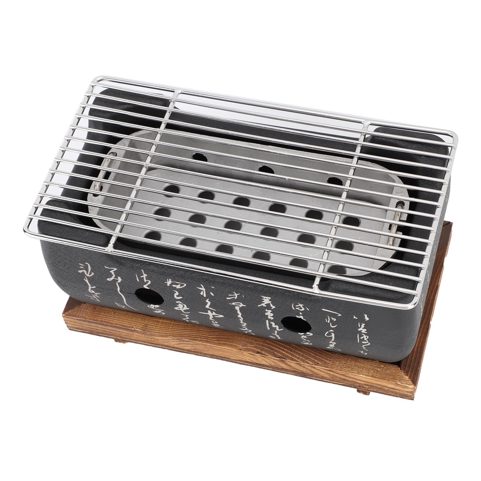Ausla Mini Stufa a Grill a Barbecue Giapponese, Stufa Barbecue con Rapida Base di Griglia in Lega in Lega di Alluminio Riscaldante, Ideale per Il Campeggio, Raduni di Famiglia, Picnic (M)