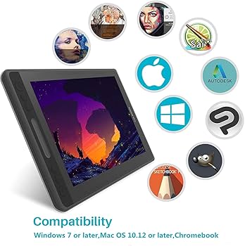 HUION Kamvas Pro 12 Drawing Tablet with Battery-Free Stylus