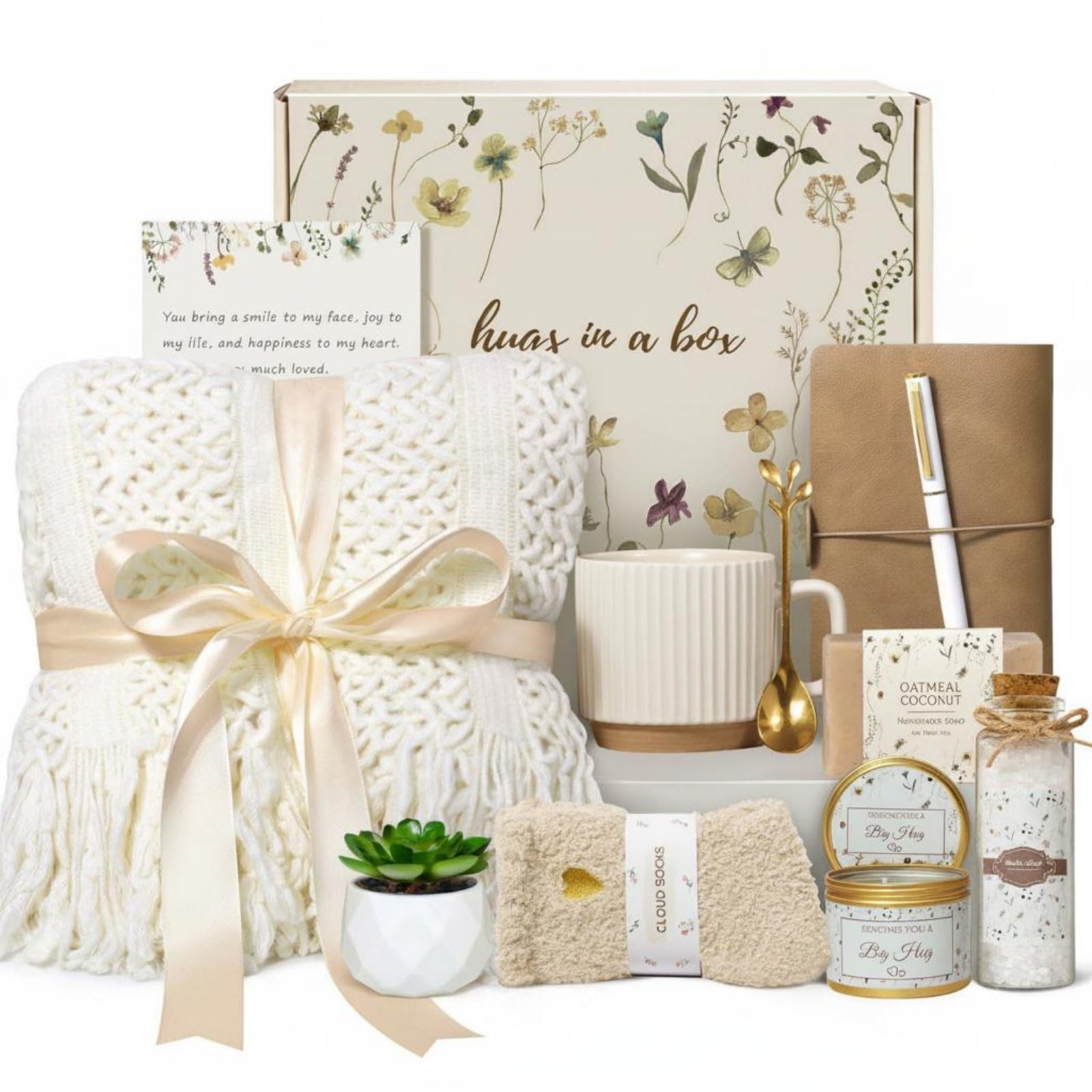 Premium Quality Women's Care Gift Set Soothing Aroma Women's Spa Gift Basket Pampering Care Package for Moms, Graduation, 5-1 | Mixed Items | Bath & Body-image-40
