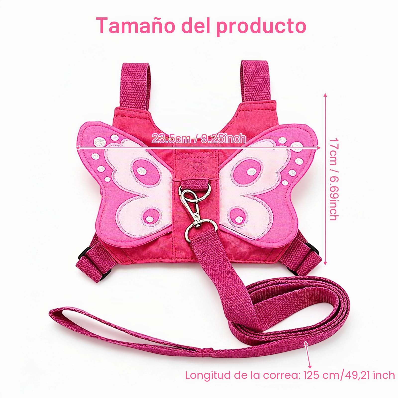 Bebé Anti-Lost Mochila, Mariposa Baby Kids Anti-perdido Mochila con Mini de Arnés Reins Niño Pequeño con Correa de Seguridad