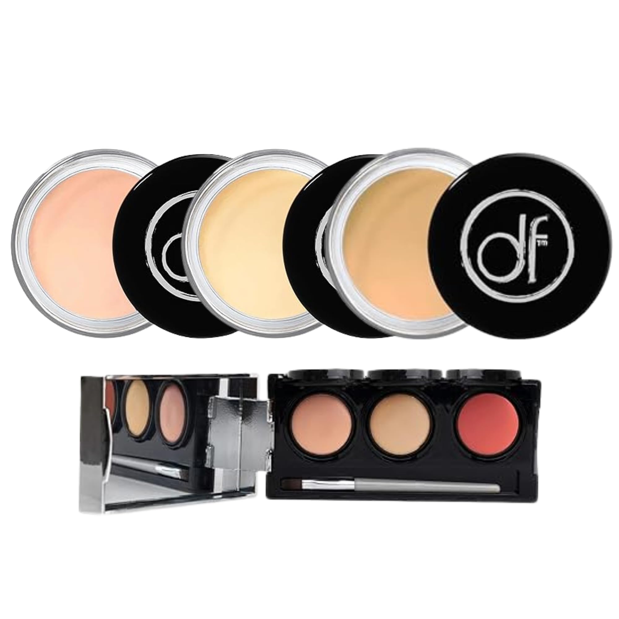 Dermaflage Complete Cover-Up Set - Waterproof Concealer Creams Golden Fair Light Tattoo Cover-Up Palette Light Shade