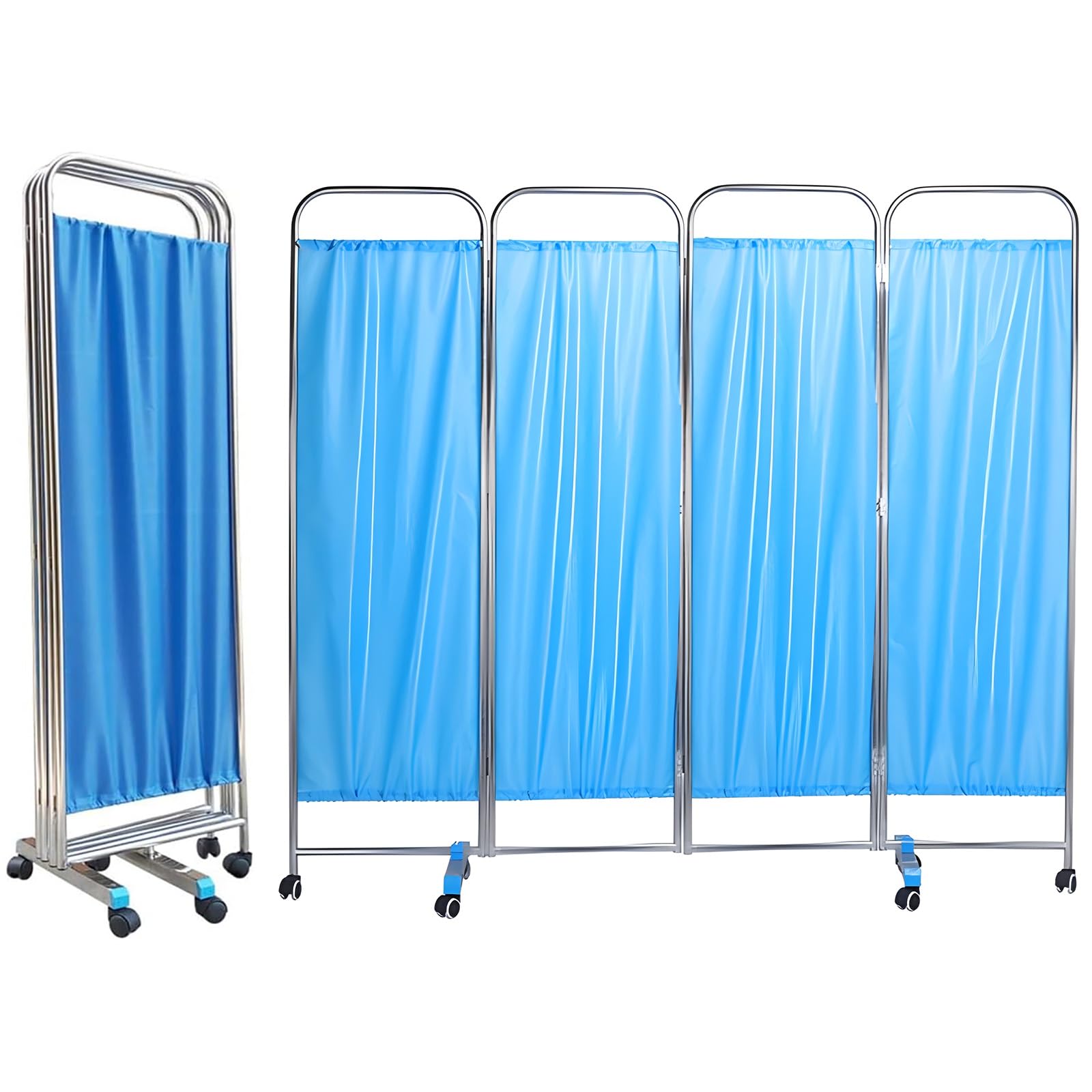 Cloison de séparation de confidentialité médicale pliable 4 panneaux amovibles