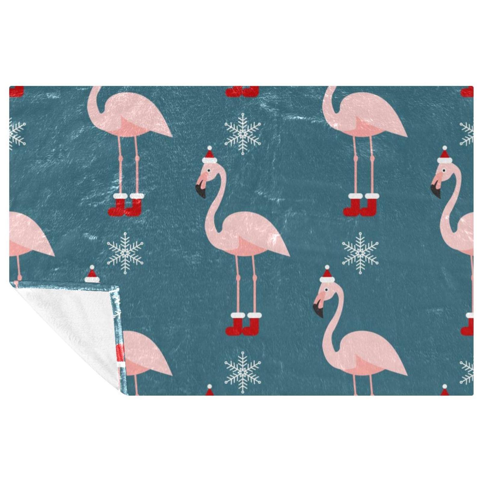 Couverture chaude flamants roses flocons couverture lit canapé pique-nique