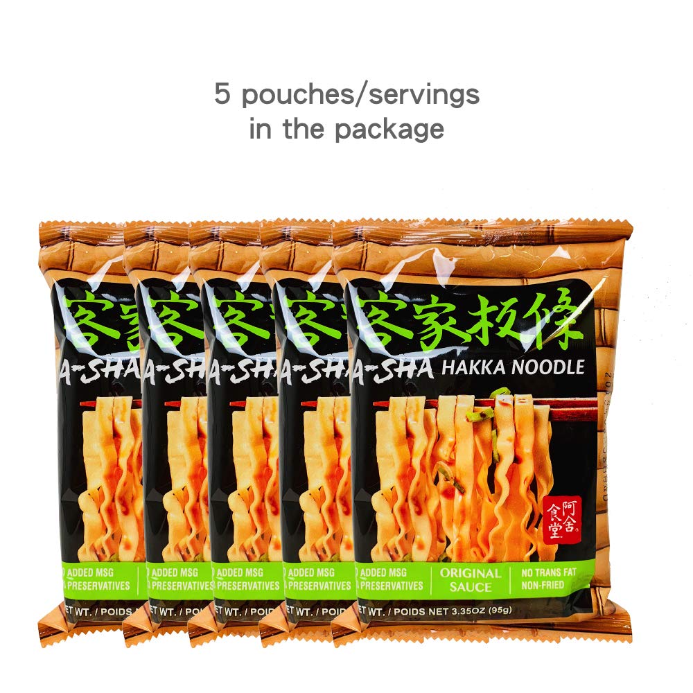 ASHA Healthy Ramen Noodles, Wide Hakka Style Noodles with Original