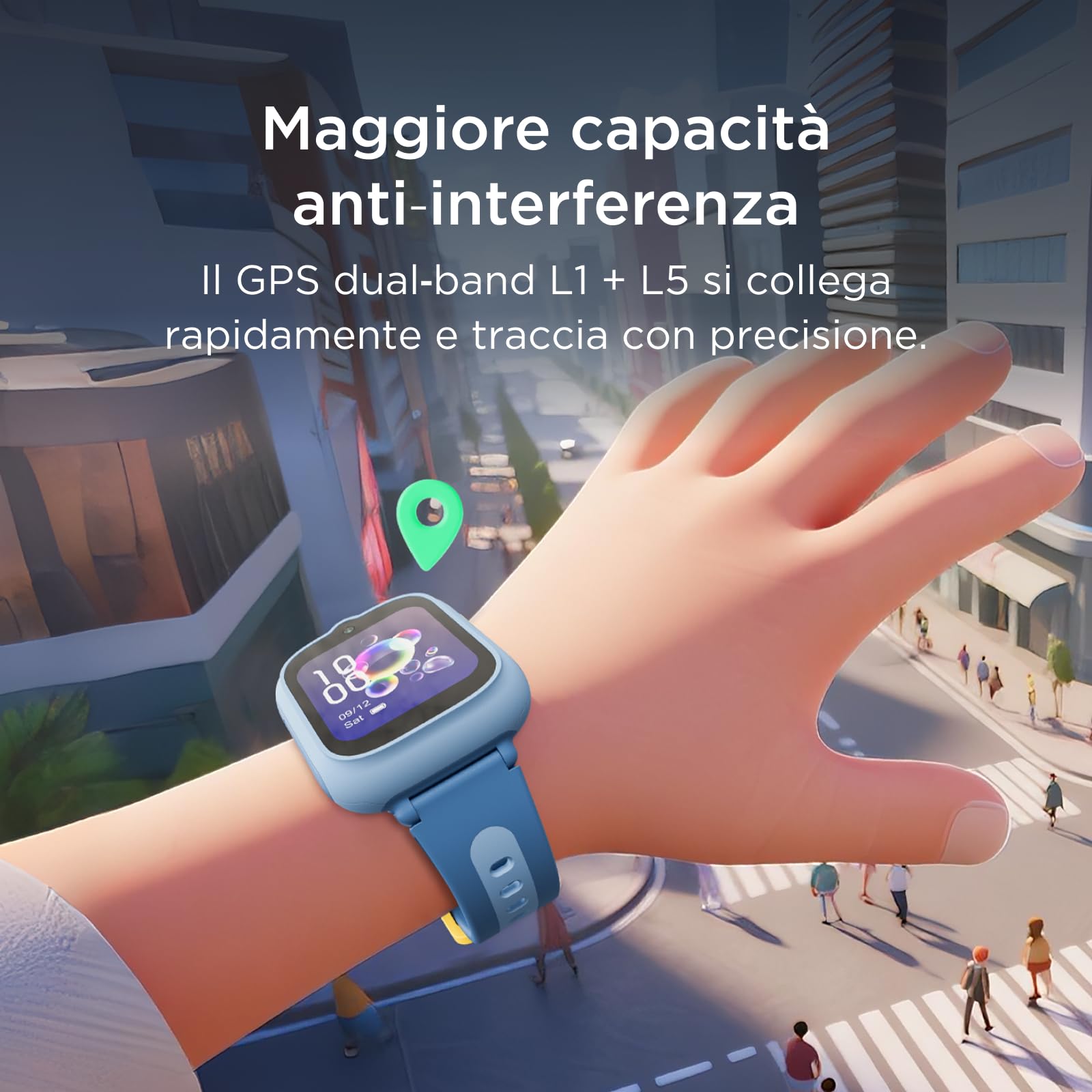 TCL MOVETIME MT48 – Smartwatch per bambini con videochiamate 4G, tracciamento GPS dual‑band L1+L5, batteria da 2,5 giorni e resistenza IP68 + 2ATM per avventure sicure, Rosa, senza SIM