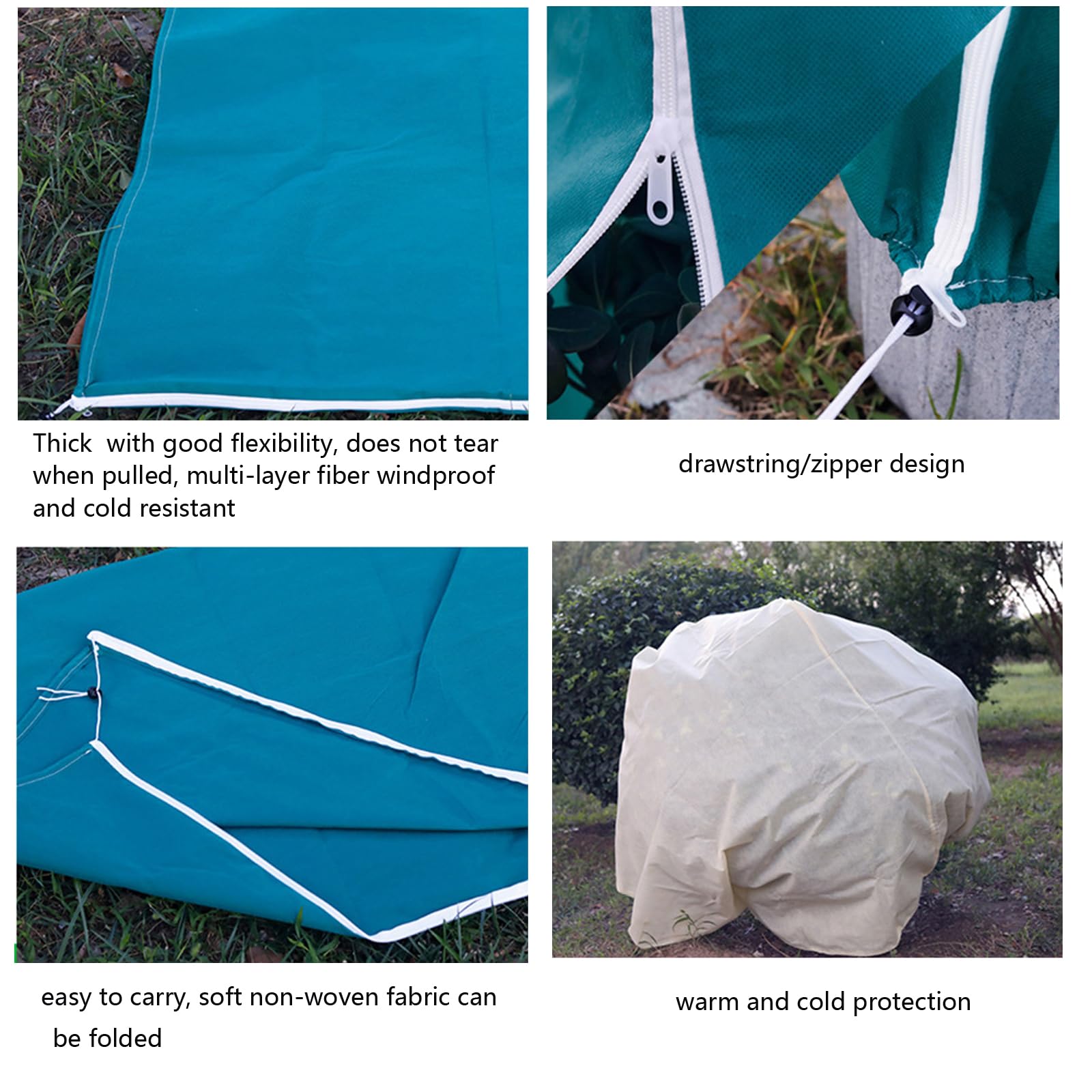 6 fundas multiusos para plantas, aislantes, transpirables, para invierno, protección de instalación, durabilidad