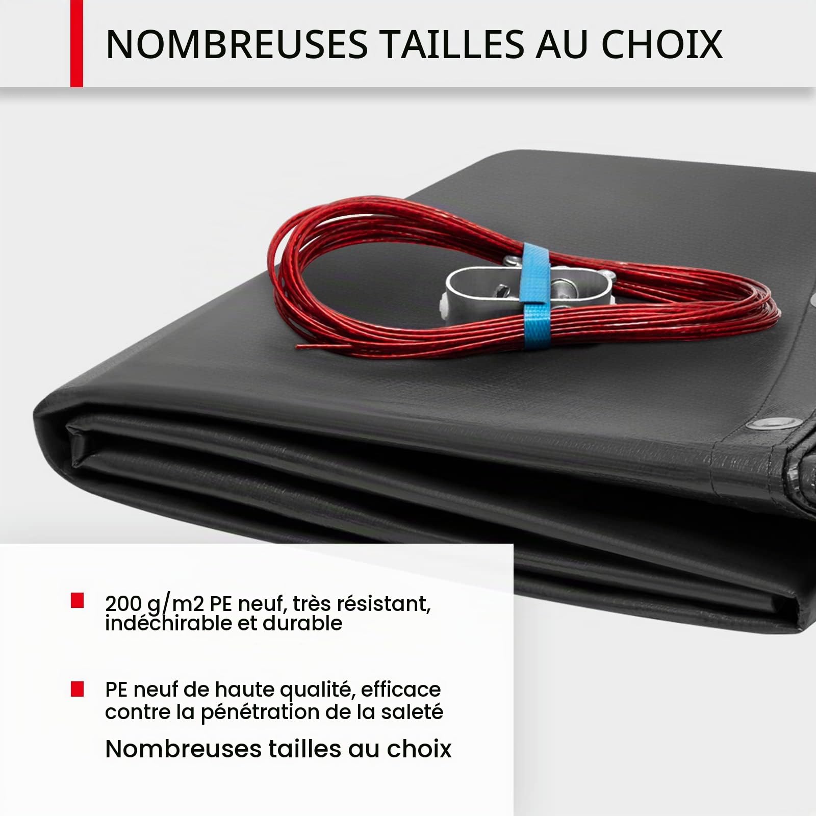 WOLTU Couverture de Piscine Ronde Imperméable Anti-poussière Ø560cm Gris Foncé