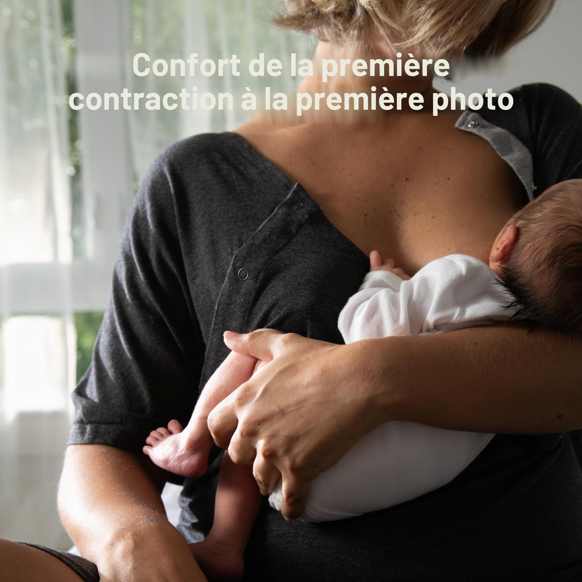 FridaBaby Robe d'accouchement et d'allaitement | Accès peau à peau facile à enclencher, sans étiquette pour les soins infirmiers et couverture complète dans le dos