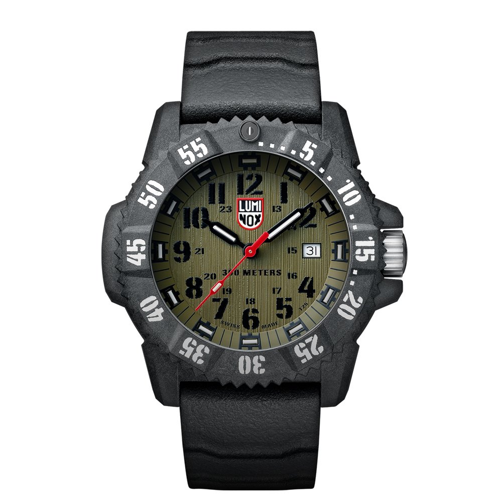 Luminox Rubber 3800 Series Carbon Seal Men Analogue Watch, Green Dial, Gray Band (B01LWOWK8U) Amazon Price History, Amazon Price Tracker