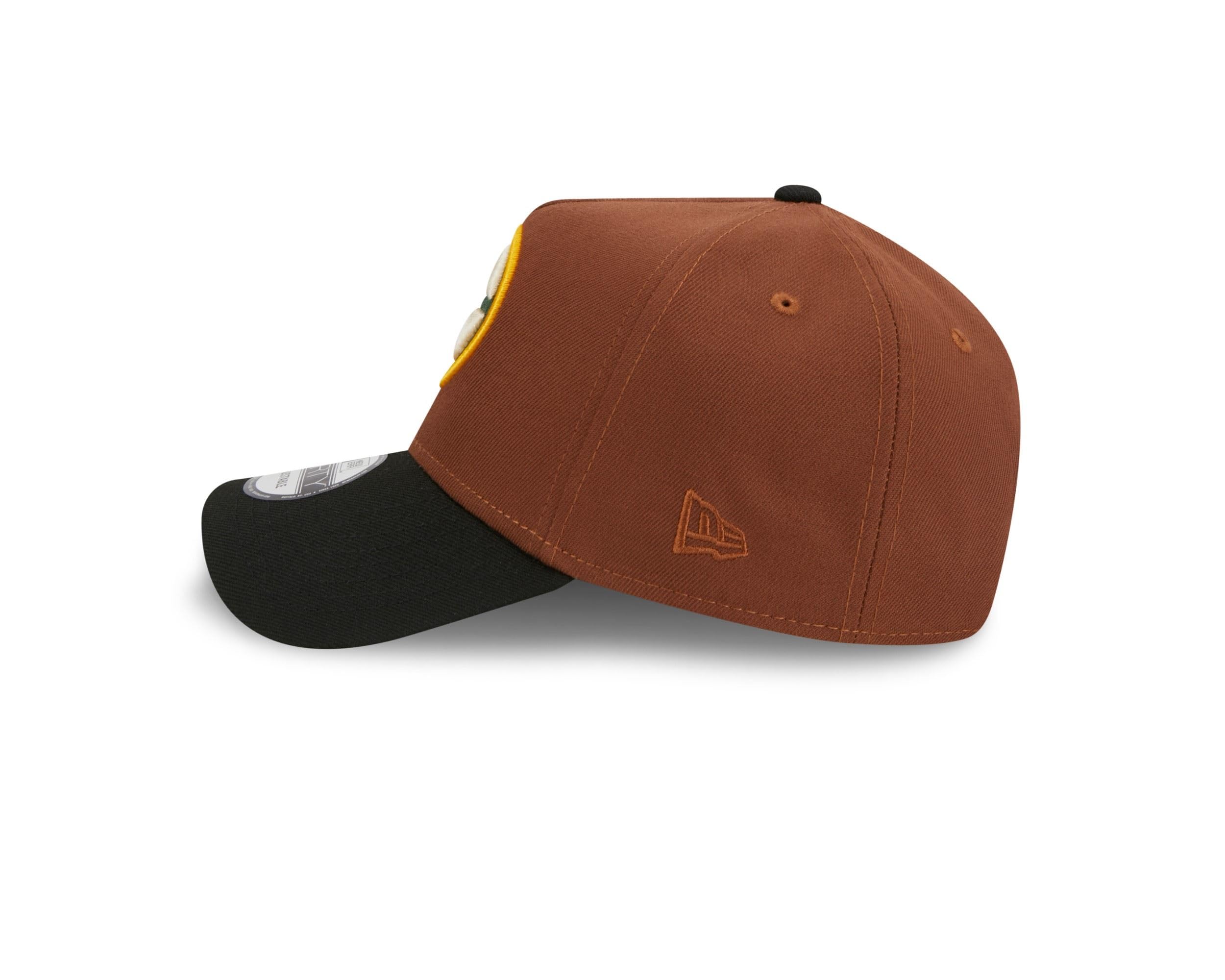 New Era MLB Harvest Gorra Baseball Parche Lateral Snapback Emblema del Equipo A-Frame Gorra de béisbol marrón Negro
