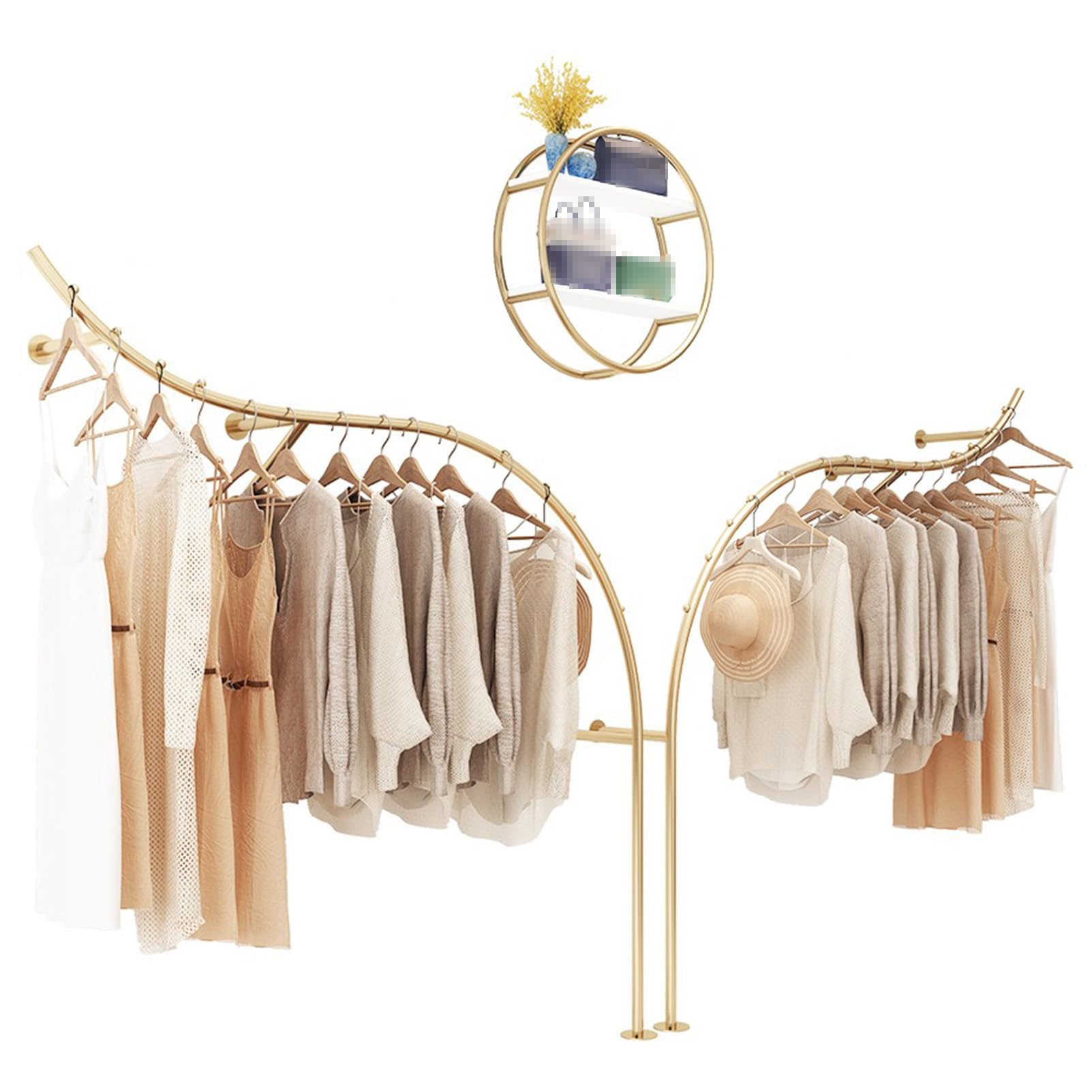 Tige de suspension en métal pour vêtements pour optimiser un petit dressing
