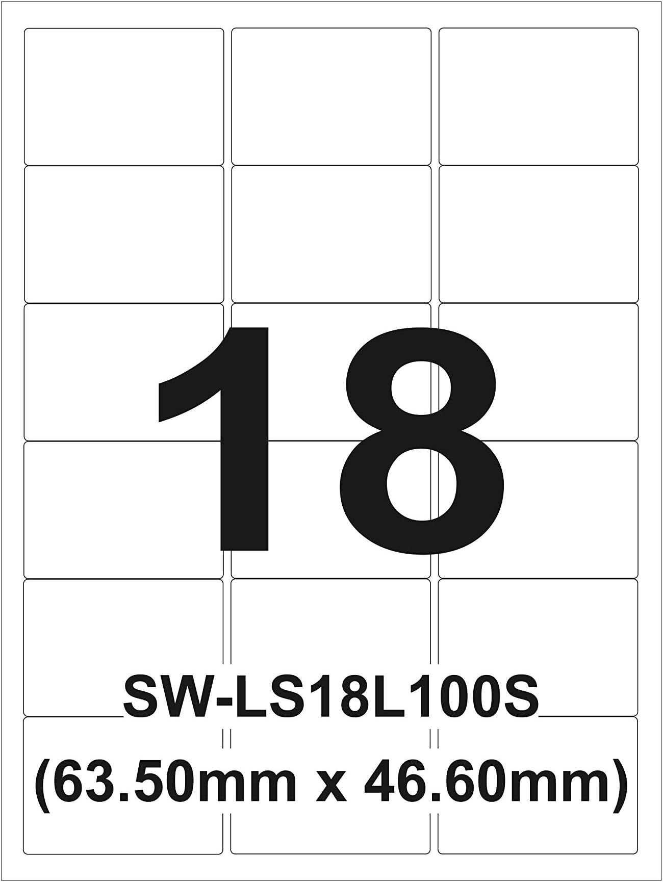 DEVANGI LABEL 63.50MM*46.60MM A4 Size Label 100 Sheets