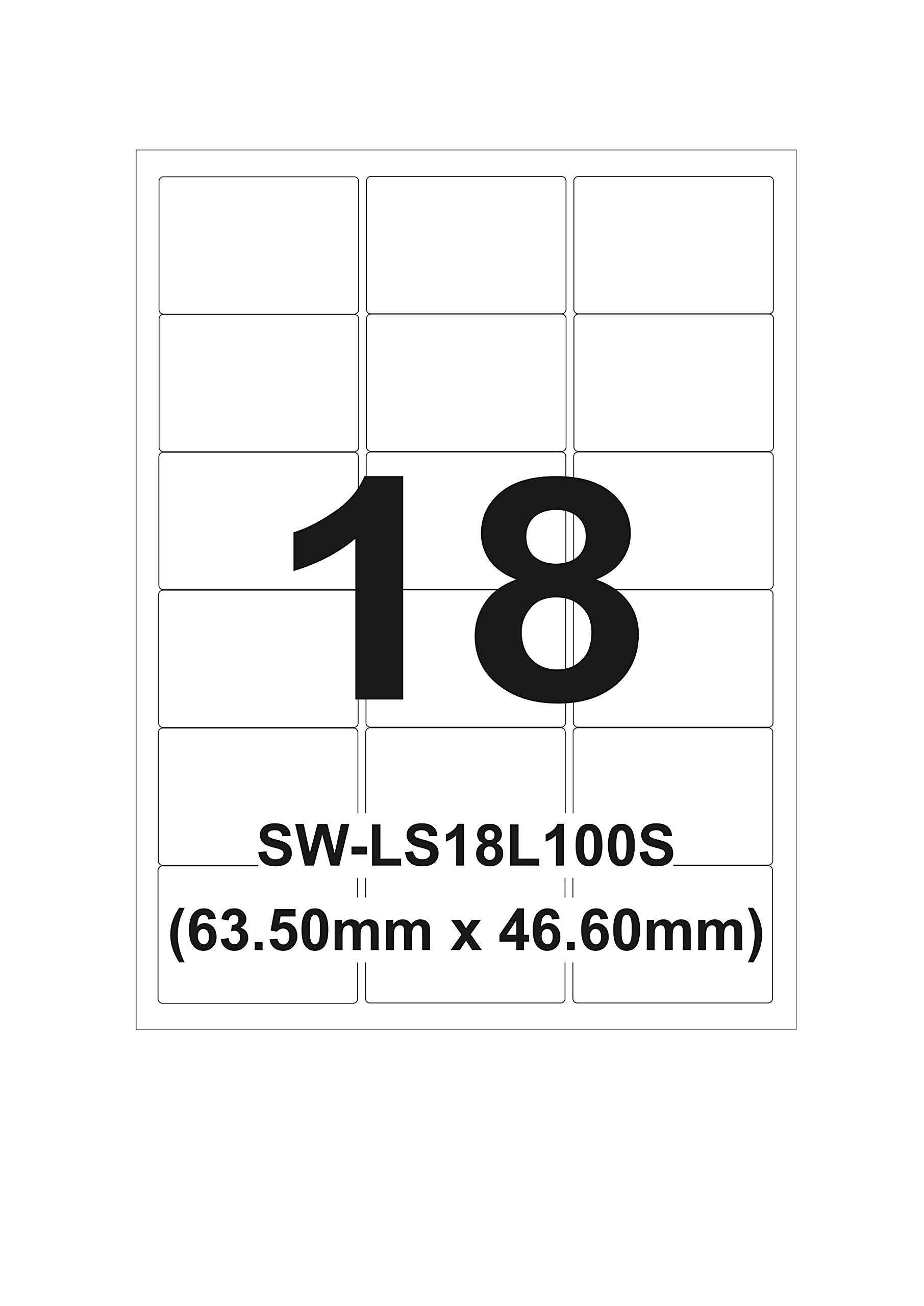 DEVANGI LABEL 63.50MM*46.60MM A4 Size Label 100 Sheets