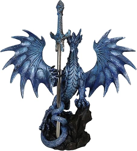 Ebros Sea Blade Ruth Thompson - Estatua de dragón con abridor de letras, espada de daga de 11.75 pulgadas de alto, colección de la serie de hojas de