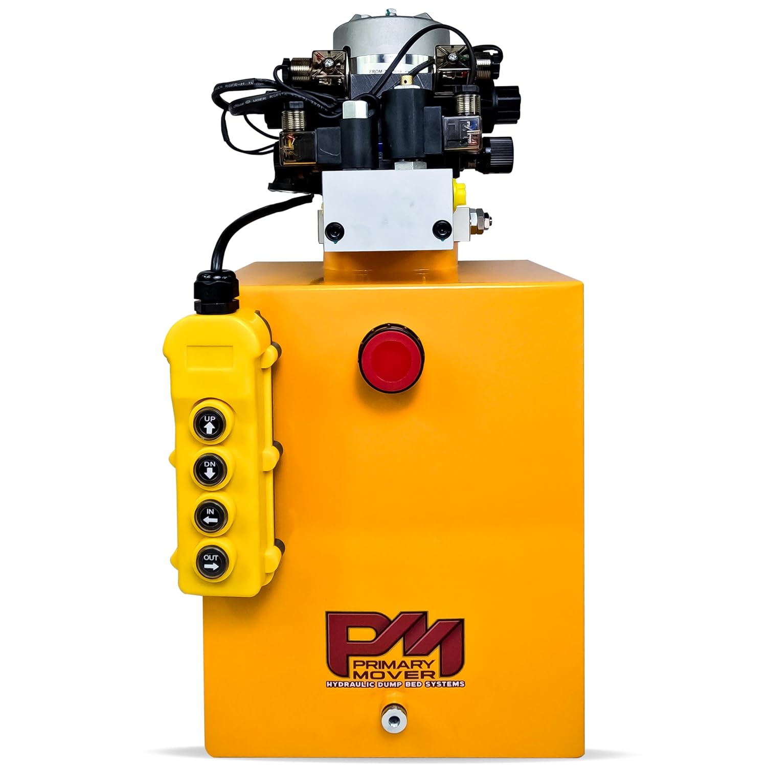Primary Mover 12Vdc Hydraulic Pump for Dump Trailer - Single Double Hydraulic Power Units - Dump Trailer Pump Steel Reservoir (15 Quart)-PFP-SD15S