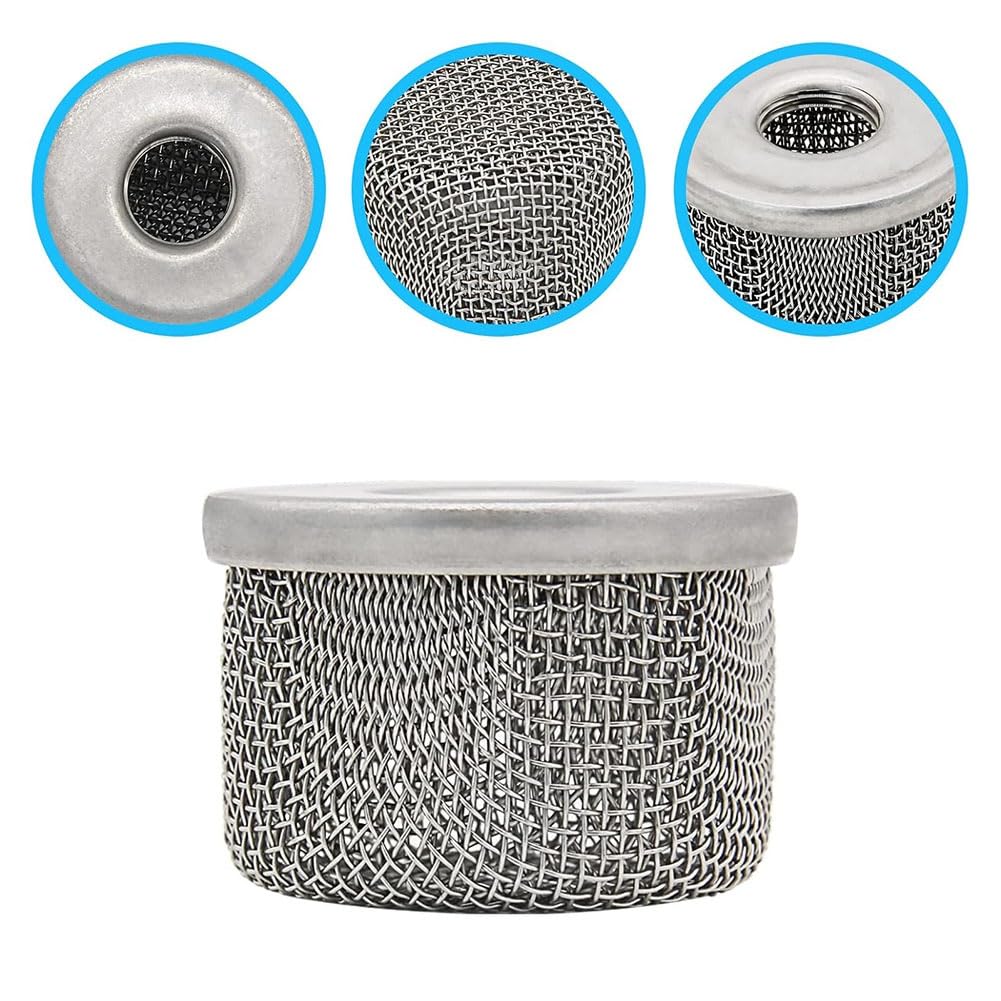 4 Pièces 181073 ou 181-073 Crépine D'Admission de Pompe, Filtre à Écran 1/2 Pouces NPT Filetage en Acier Inoxydable pour Pulvérisateur de Peinture Sans Air