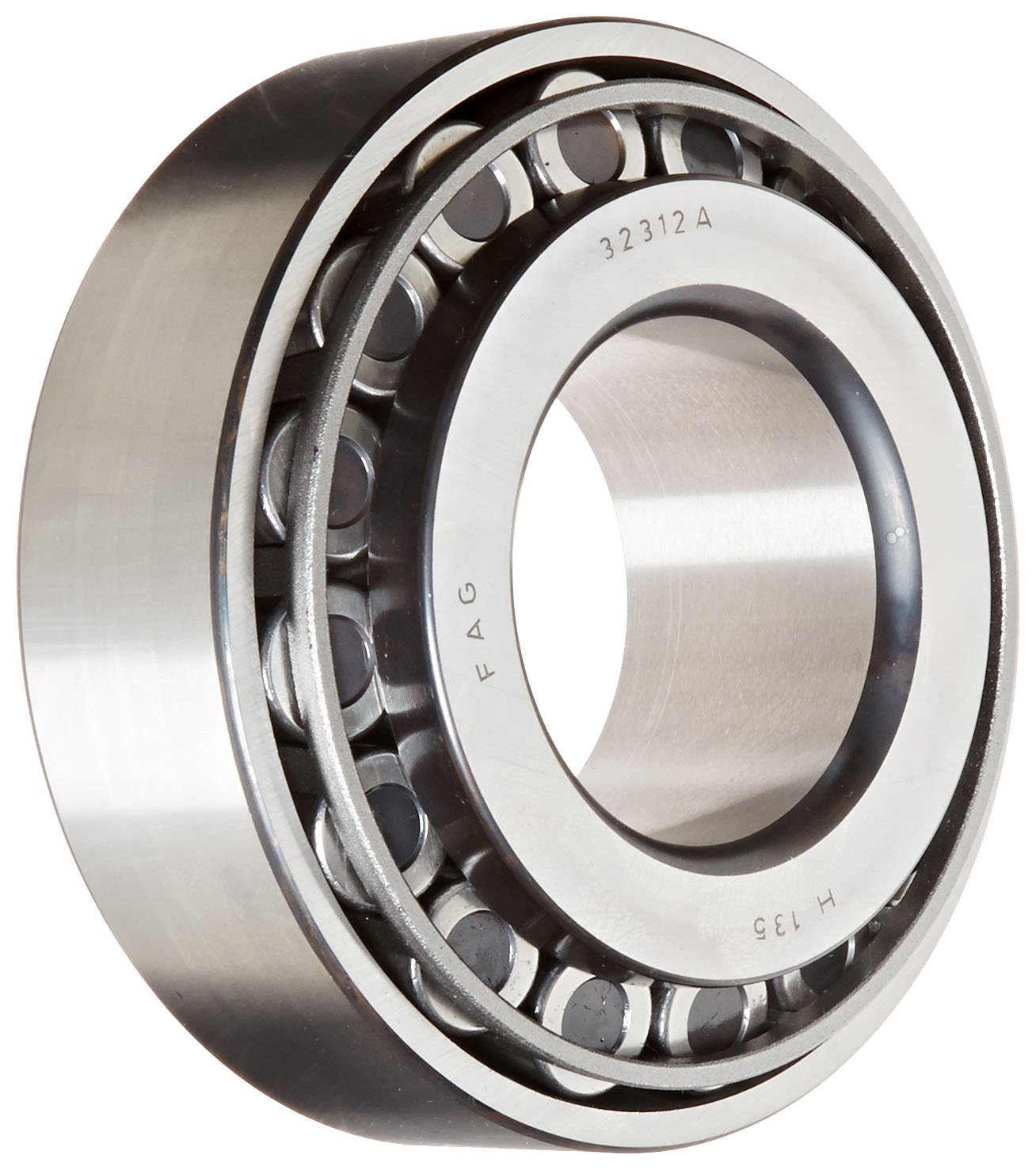 FAG Bearings 32312A Tapered Roller Bearing Cone and Cup Set, Standard Tolerance, Metric, 60 mm ID, 130mm OD, 48.5mm Width