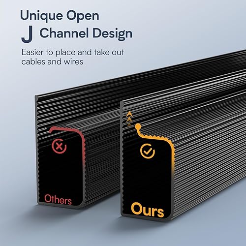 Vista 21 de Delamu Paquete de 2 Solución de Gestión de Cables Segura y Ordenada - Protege a Niños y Mascotas con Gestión de Cables para Hogar y Oficina Bajo