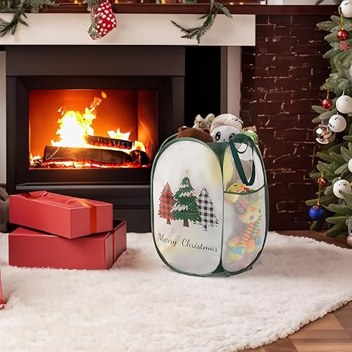 Miniatura 97 de Cesta de malla desplegable para ropa sucia con asas duraderas - Cesta plegable portátil para dormitorio, baño y viajes (azul, paquete de 3 unidades)