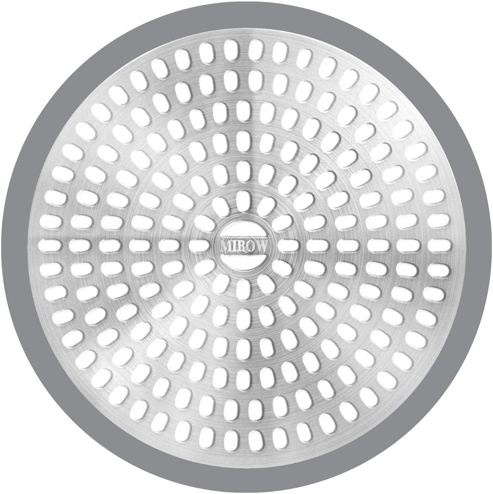 MIBOW Bathroom Shower Drain Protector Drain Cover Drain Catcher Drain Strainer Hair Catcher Stainless, Steel & Silicone